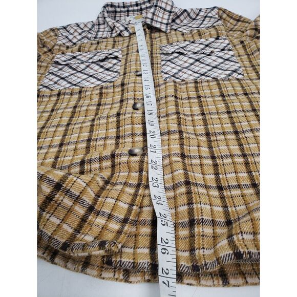Umgee Heavyweight‎ Plaid Flannel Long Sleeve Button Down Shirt Size M - Picture 7 of 8